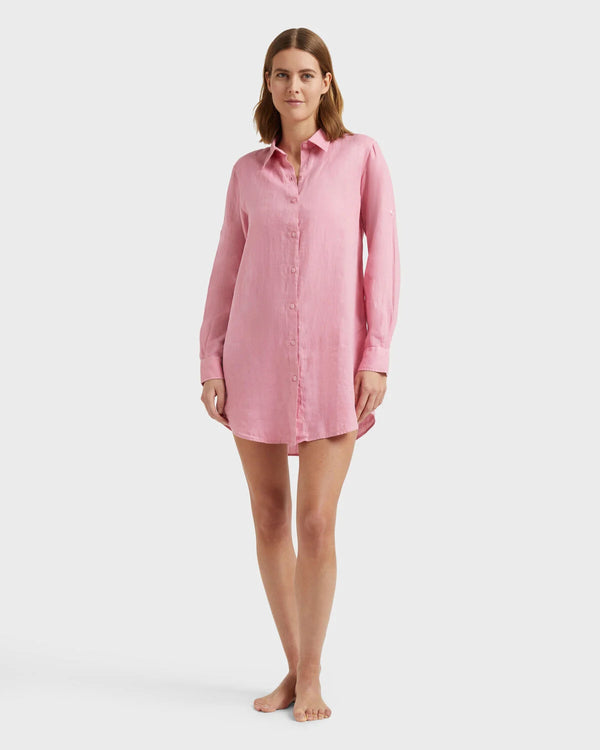 VILEBREQUIN Women Linen Dress Shirt Solid