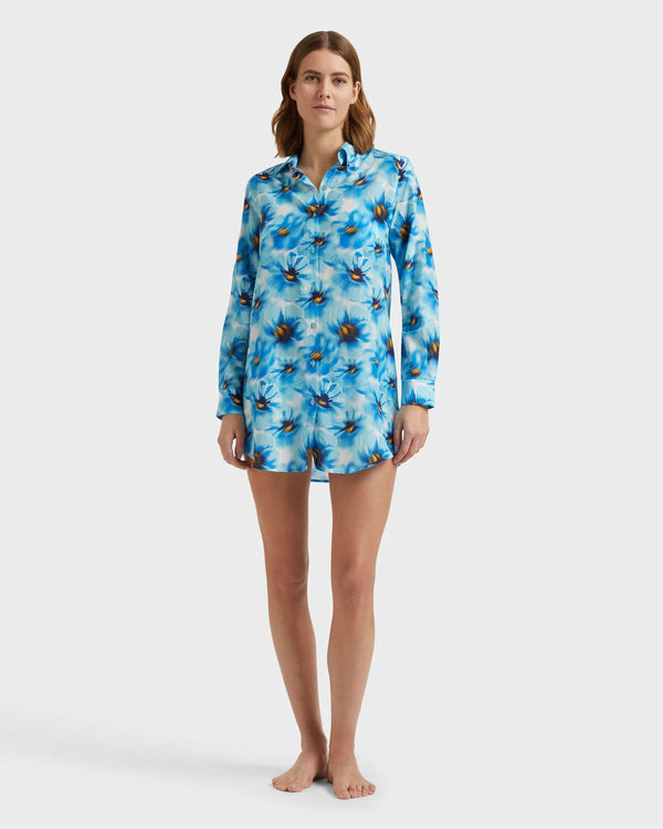 VILEBREQUIN  Women Cotton Voile Shirt Dress Poppies