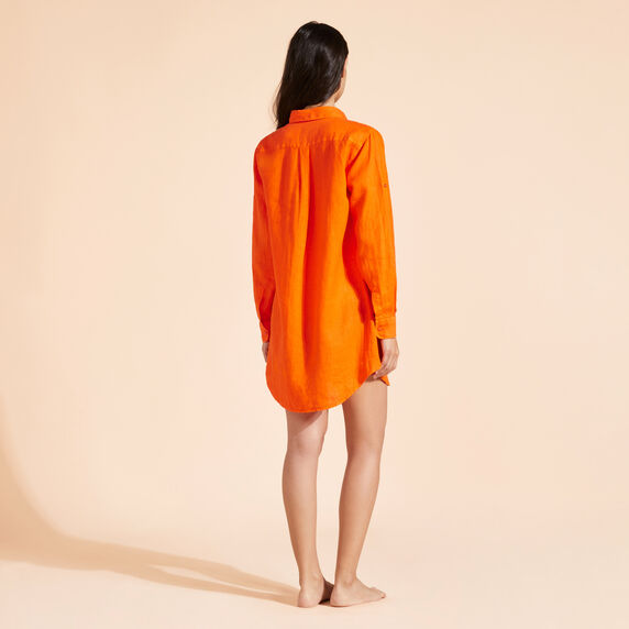 VILEBREQUIN Women Linen Shirt Dress Solid