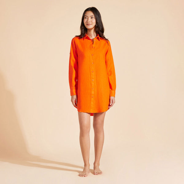 VILEBREQUIN Women Linen Shirt Dress Solid
