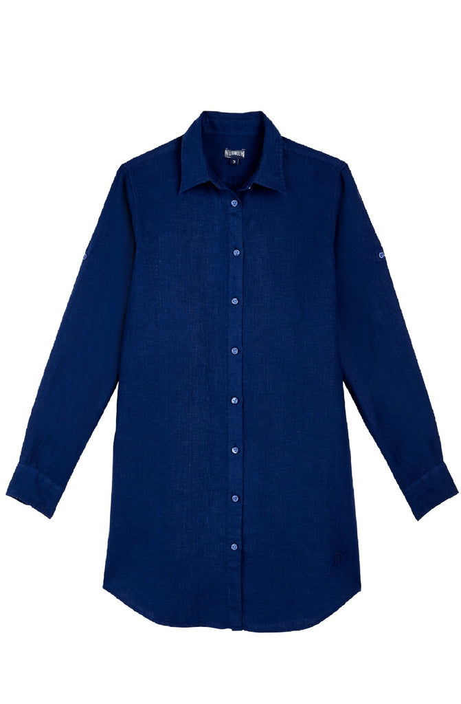 VILEBREQUIN Women Linen Shirt Dress Solid