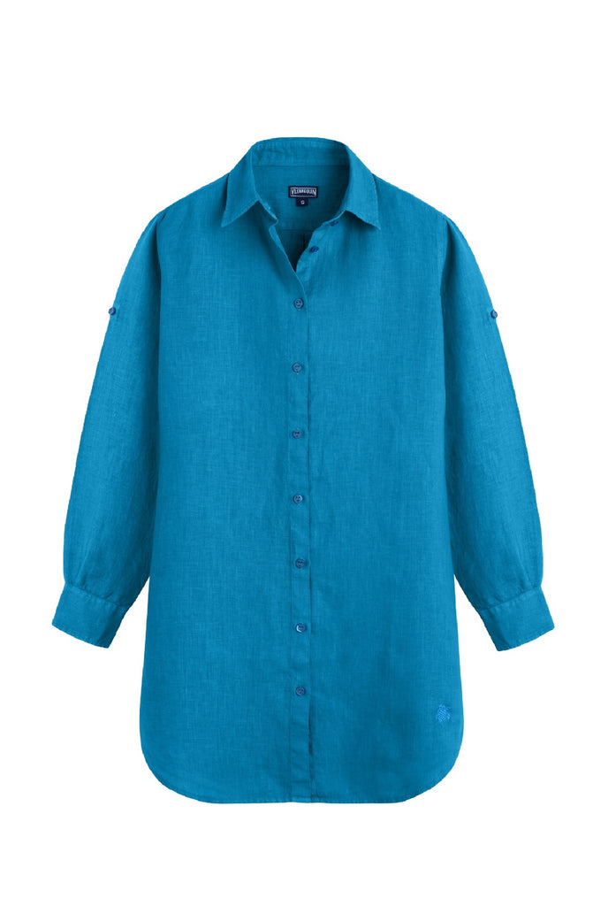 VILEBREQUIN Women Linen Shirt Dress Solid