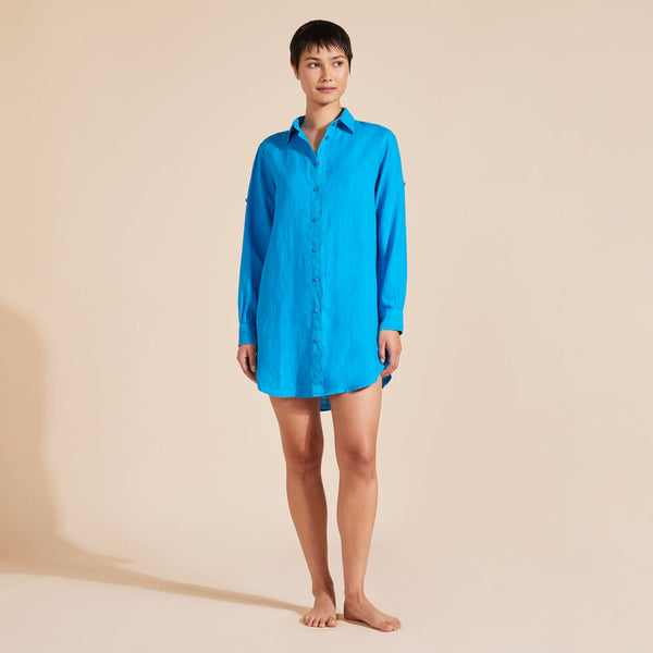 VILEBREQUIN Women Linen Shirt Dress Solid