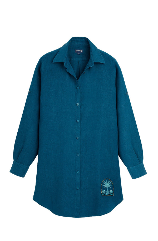 VILEBREQUIN Women Linen Dress Shirt - Vilebrequin x Abu Dhabi