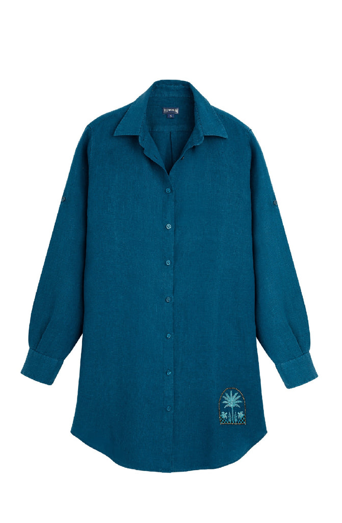 VILEBREQUIN Women Linen Dress Shirt - Vilebrequin x Abu Dhabi