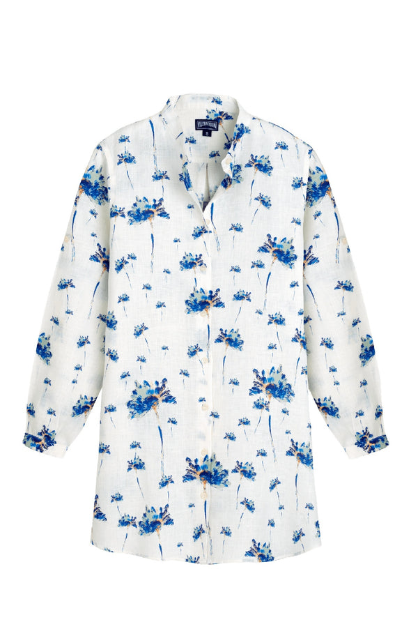 VILEBREQUIN Women Linen Shirt Dress Herbier