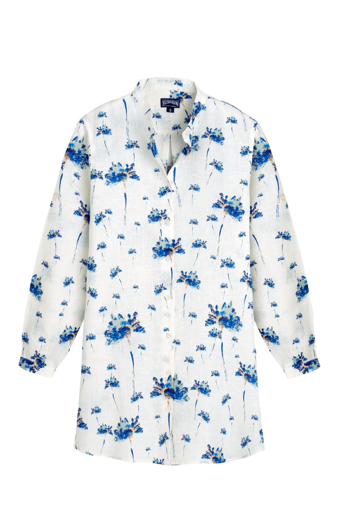 VILEBREQUIN Women Linen Shirt Dress Herbier