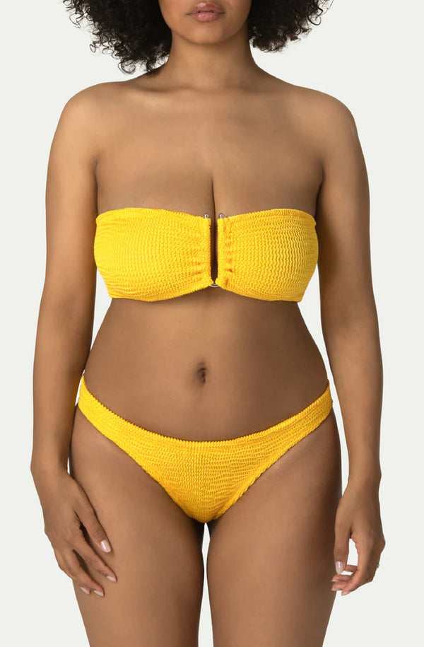 PARAMIDONNA Women Frida Banana Bandeau Bikini