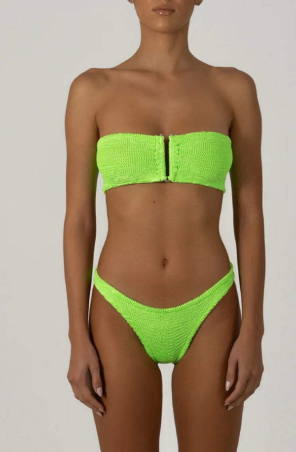 PARAMIDONNA Women Frida Lime Bandeau Bikini