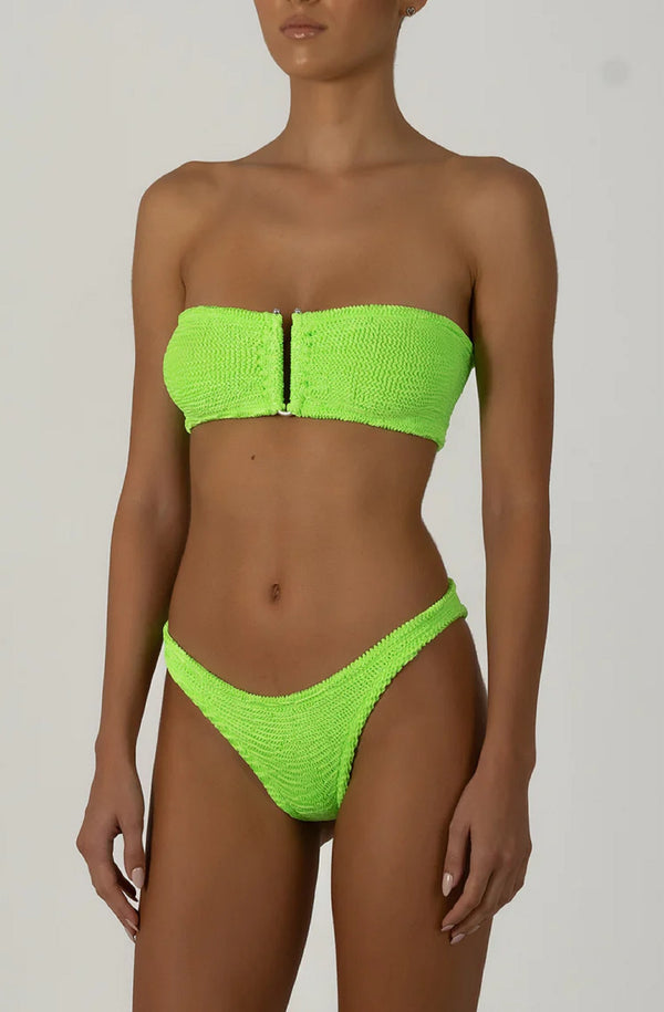 PARAMIDONNA Women Frida Lime Bandeau Bikini