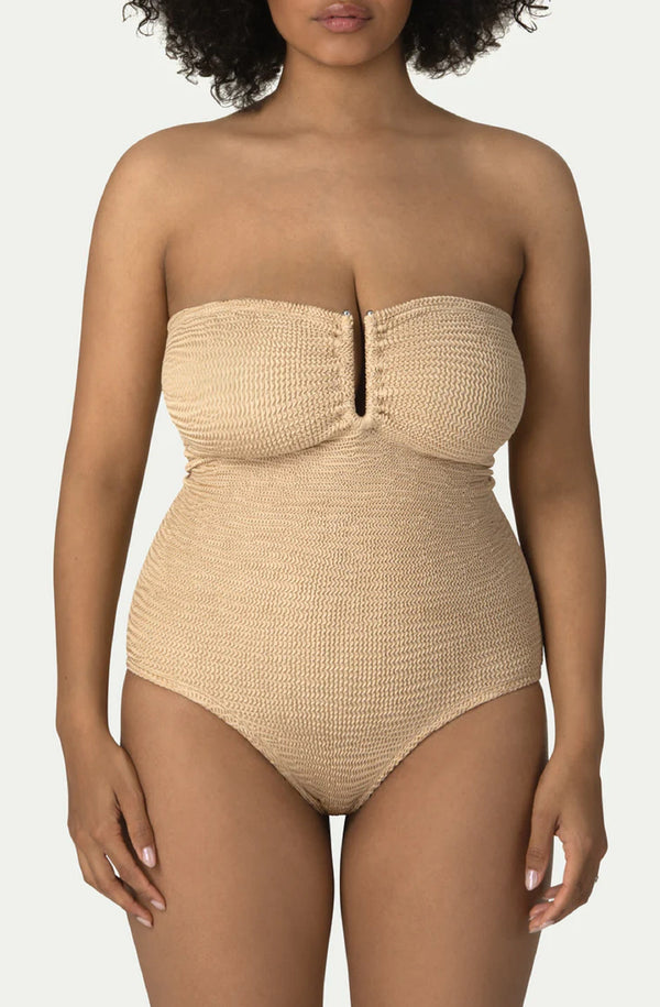 PARAMIDONNA Women Frida Sugar Bandeau One-Piece Swimsuit