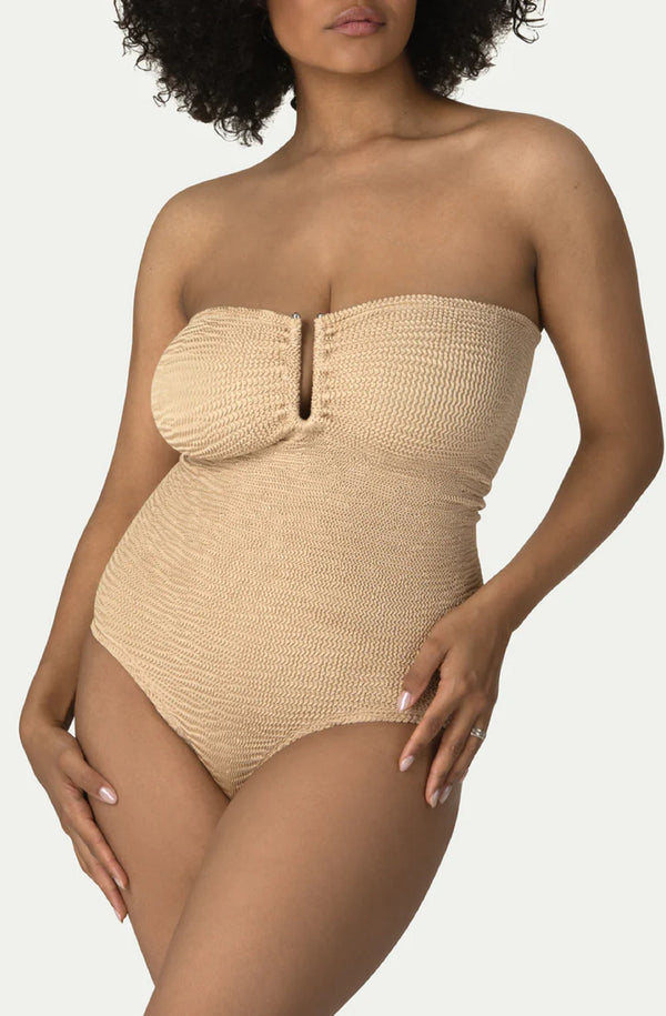 PARAMIDONNA Women Frida Sugar Bandeau One-Piece Swimsuit