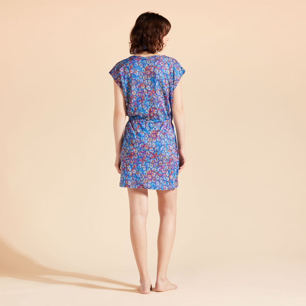 VILEBREQUIN Women V Neckline Linen Dress Carapaces Multicolored