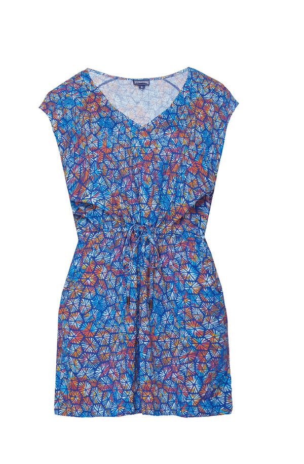 VILEBREQUIN Women V Neckline Linen Dress Carapaces Multicolored