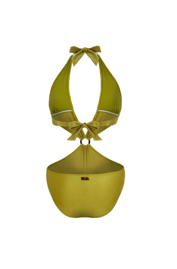 VILEBREQUIN Women Solid Stretch Shiny Trikini One-Piece Swimsuit