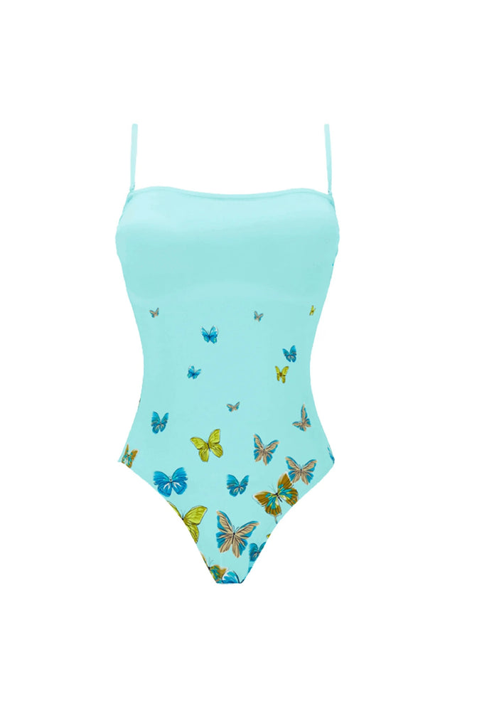 VILEBREQUIN Women Bustier One-piece Swimsuit Butterflies