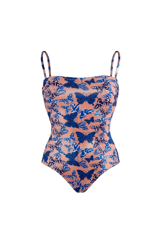 VILEBREQUIN Women Bustier One-Piece Swimsuit Disco Butterfly