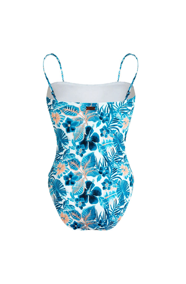 VILEBREQUIN Women Bustier One-piece Swimsuit Island Flowers