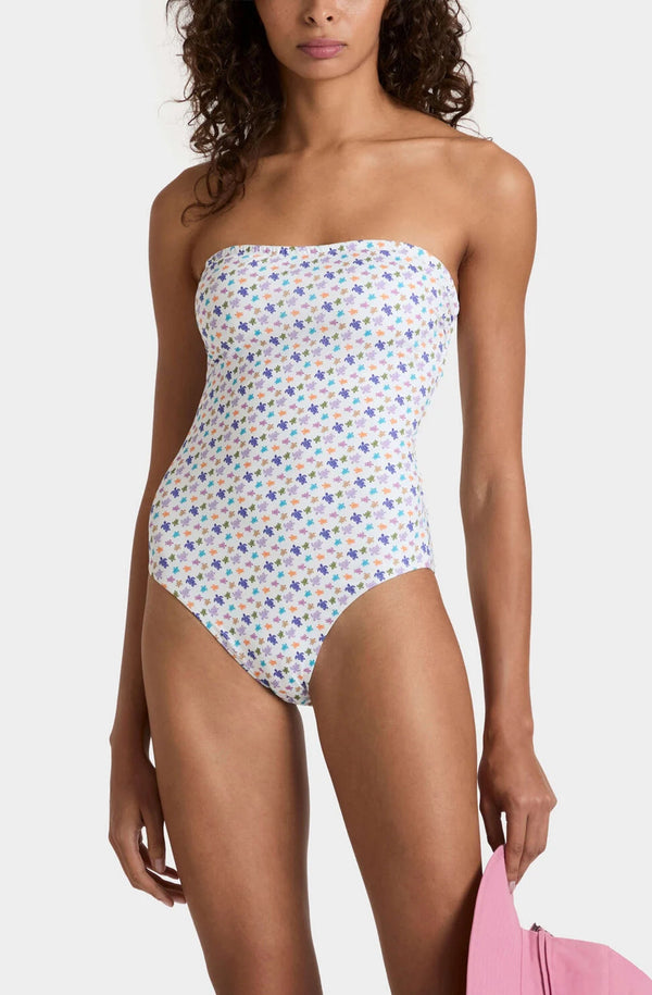 VILEBREQUIN Women Bustier One-piece Swimsuit Micro Ronde des Tortues