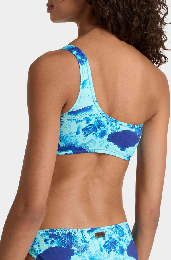 VILEBREQUIN Women Asymmetrical Bralette Bikini Top Coral Reef