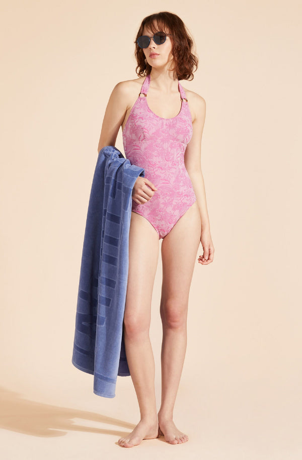 VILEBREQUIN Women Halter One-Piece Swimsuit Jacquard Floral