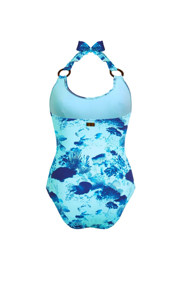 VILEBREQUIN Women Halter One-piece Swimsuit Coral Reef
