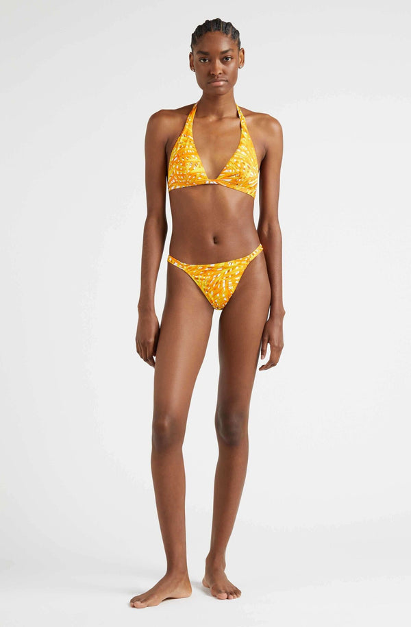 VILEBREQUIN Women Tanga Bikini Bottom Palm Leaves