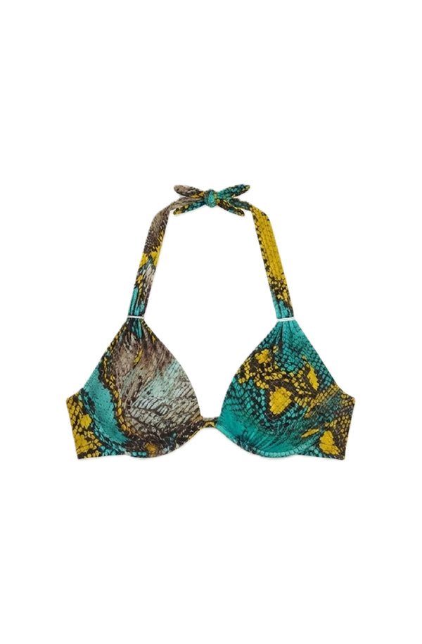 PAIN de SUCRE Women Fabia Python Underwired Bikini Top