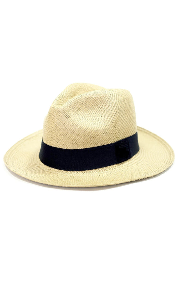 RONNEL Unisex Fedora Natural with Black Band Hat