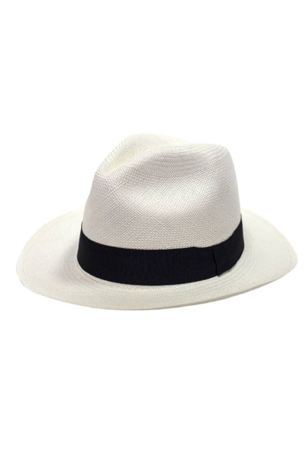 RONNEL Unisex Fedora White with Black Band Hat