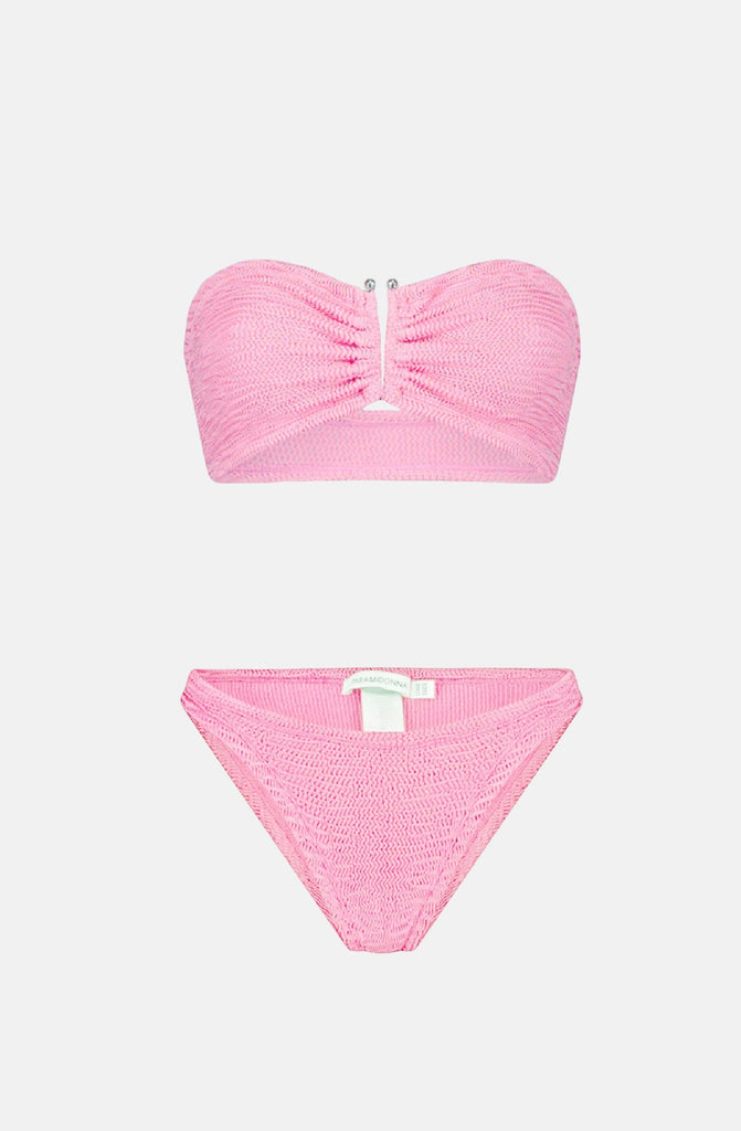 PARAMIDONNA Women Frida Bubblegum Bandeau Bikini