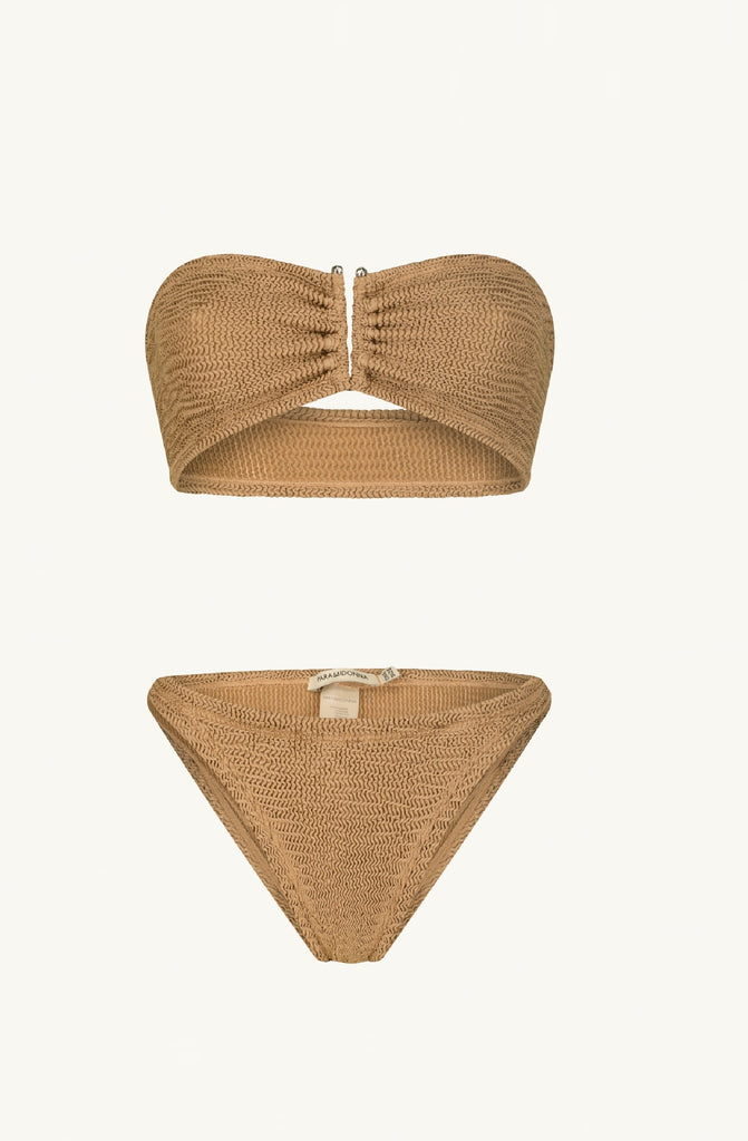 PARAMIDONNA Women Frida Camel Bandeau Bikini