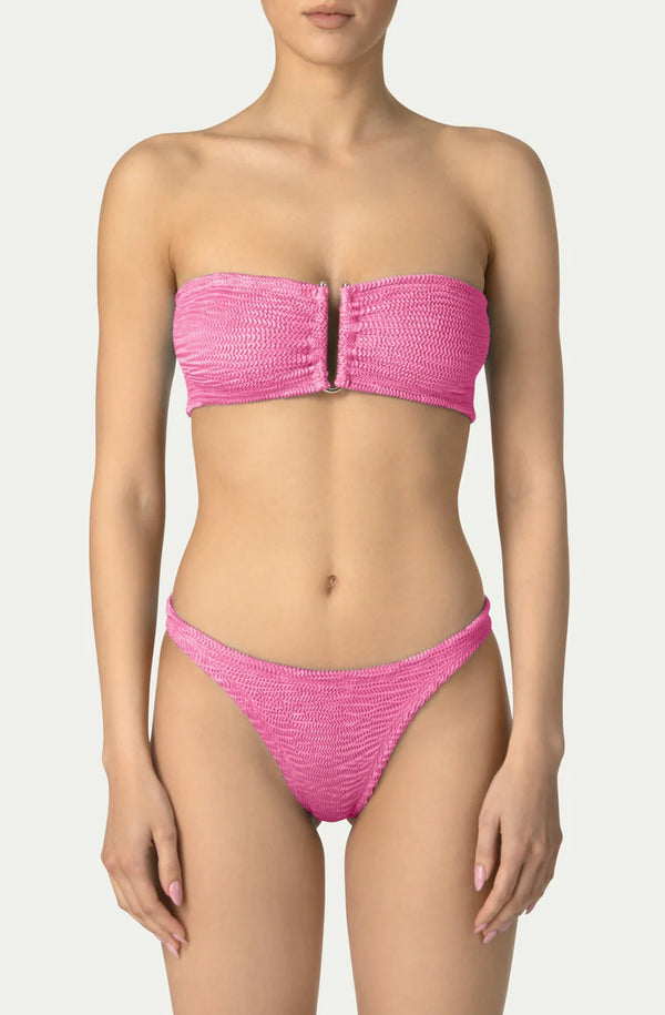 PARAMIDONNA Women Frida Creamy Pink Bandeau Bikini