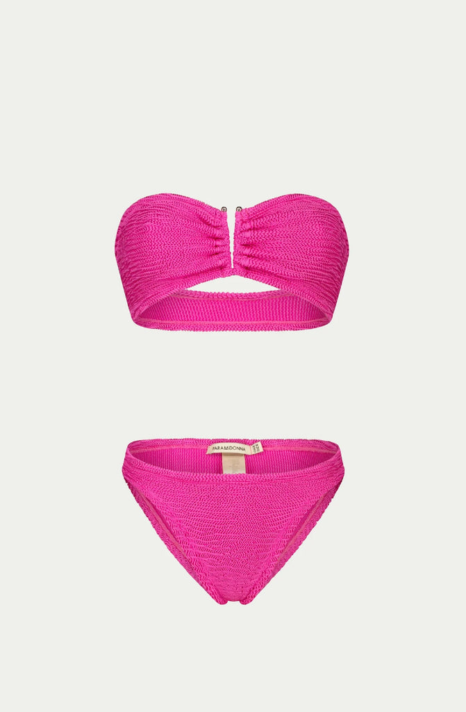 PARAMIDONNA Women Frida Fuchsia Bandeau Bikini