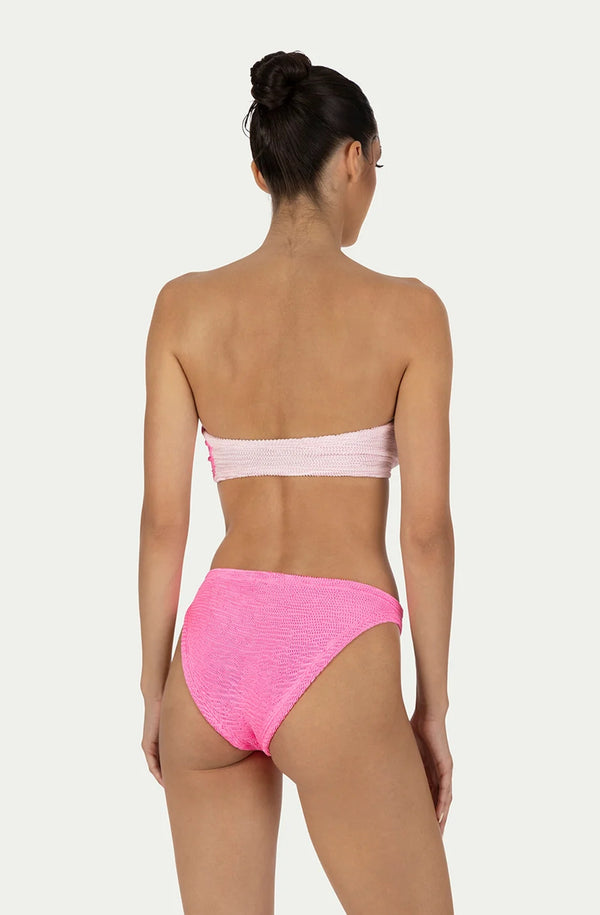 PARAMIDONNA Women Frida Pink Cake Flamingo Bandeau Bikini