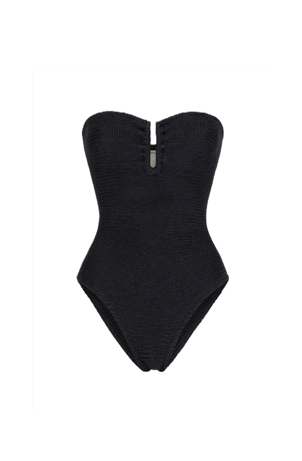 PARAMIDONNA Women Frida Black Bandeau One-Piece Swimsuit