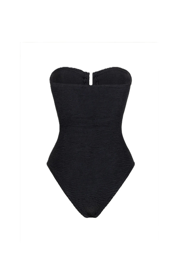 PARAMIDONNA Women Frida Black Bandeau One-Piece Swimsuit