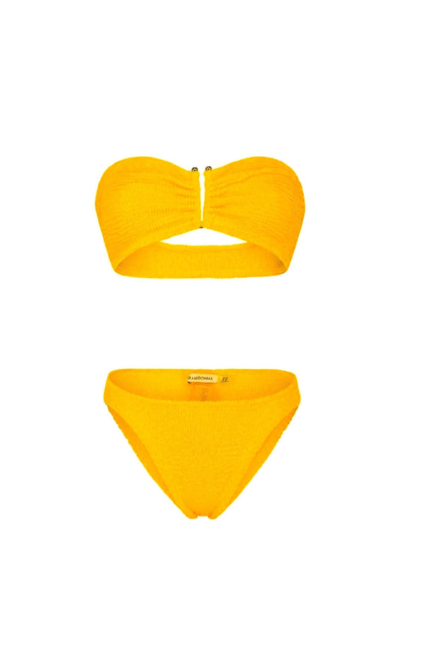 PARAMIDONNA Women Frida Banana Bandeau Bikini