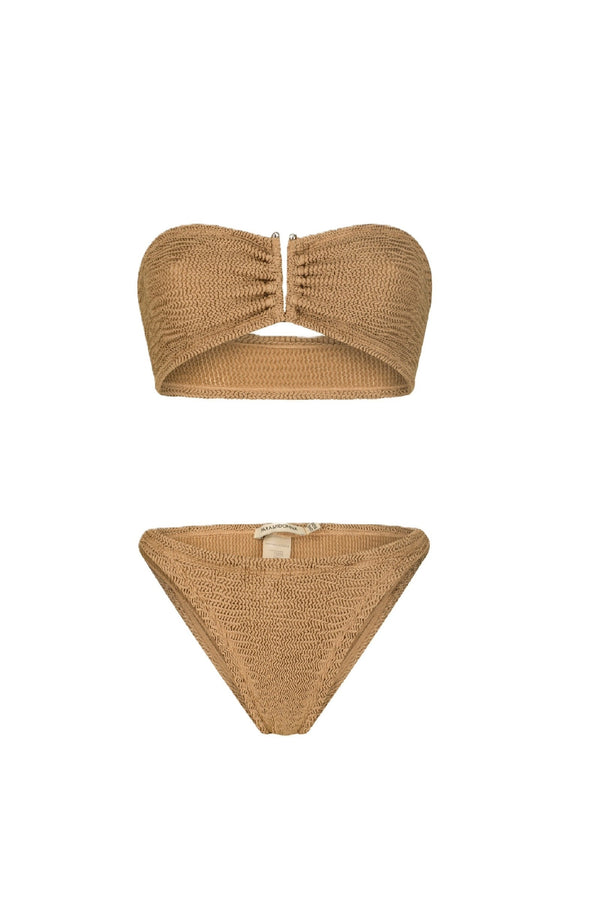 PARAMIDONNA Women Frida Camel Bandeau Bikini