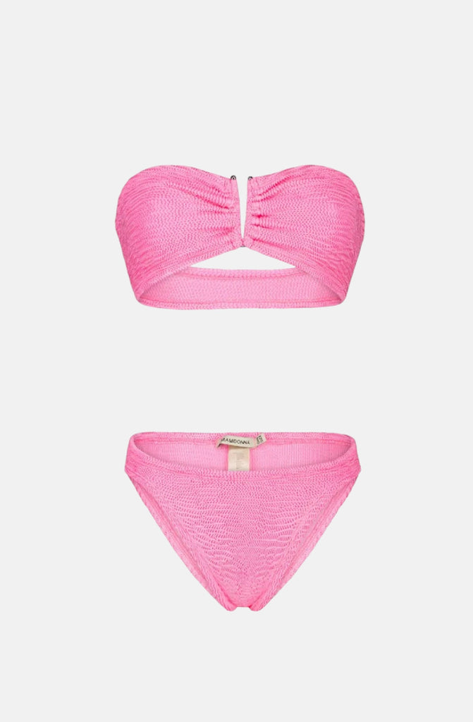PARAMIDONNA Women Frida Creamy Pink Bandeau Bikini