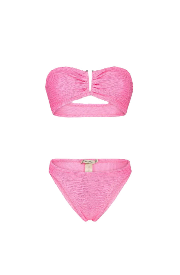 PARAMIDONNA Women Frida Creamy Pink Bandeau Bikini