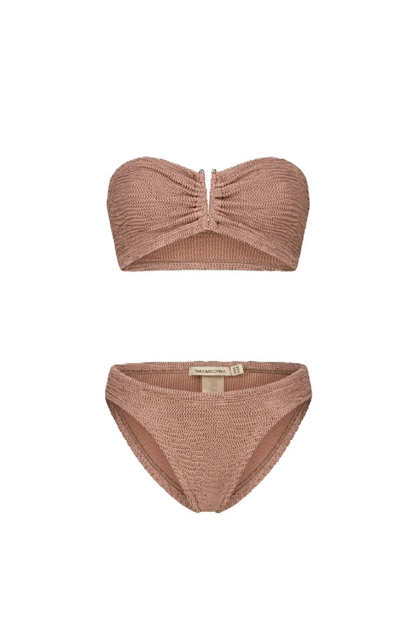 PARAMIDONNA Women Frida Rose Beige Bandeau Bikini