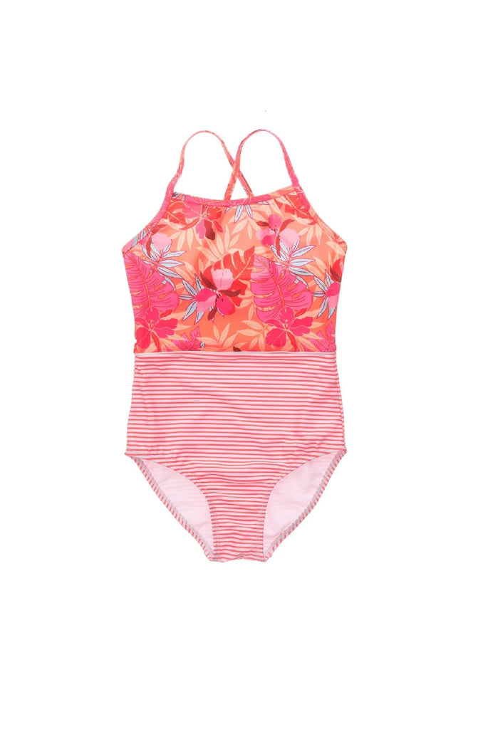SNAPPERROCK Tropical Punch Classic Crossback Swimsuit