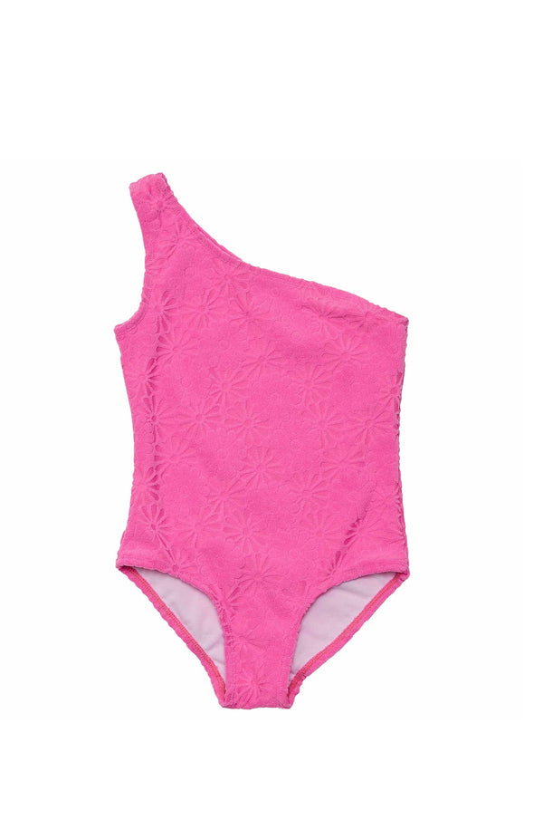 SNAPPERROCK Girls Bubblegum Bloom One Shoulder Swimsuit