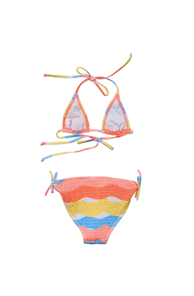 SNAPPERROCK Good Vibes Triangle Shirred Bikini