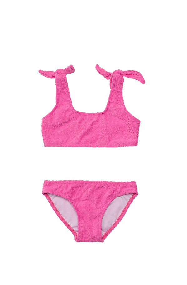 SNAPPERROCK Girls Bubblegum Bloom Crop Bikini
