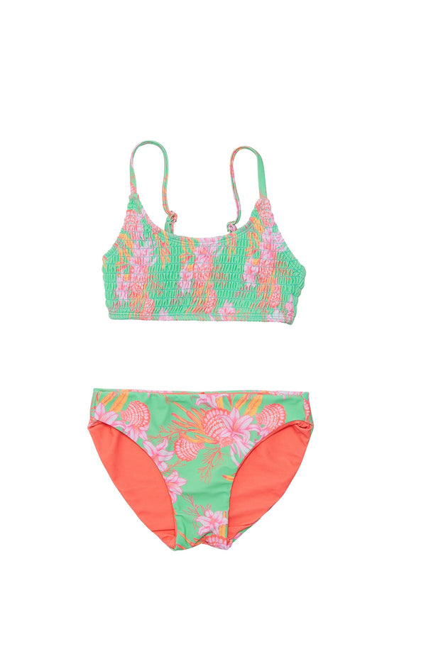 SNAPPERROCK Girls Coastal Shells Sustainable Bikini