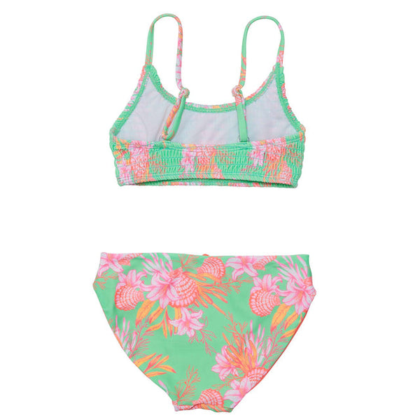 SNAPPERROCK Girls Coastal Shells Sustainable Bikini