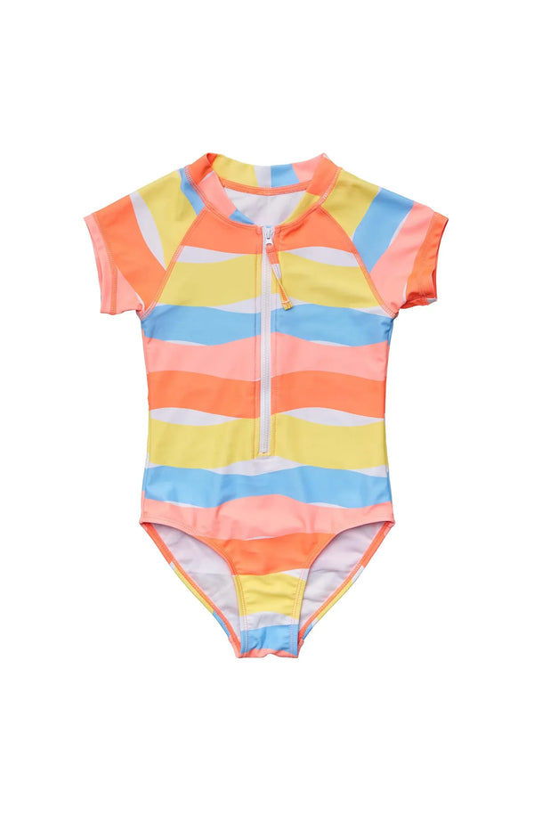 SNAPPERROCK Girls Good Vibes SS Surf Suit