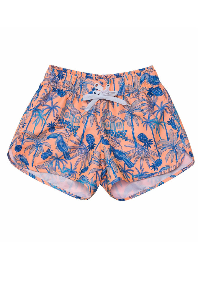 SNAPPERROCK Girls Tropicana Vacay Sustainable Board Shorts